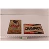 Image 1 : Mack Trucks & Champion Spark Plugs 12x7.75" RePro Tin Signs