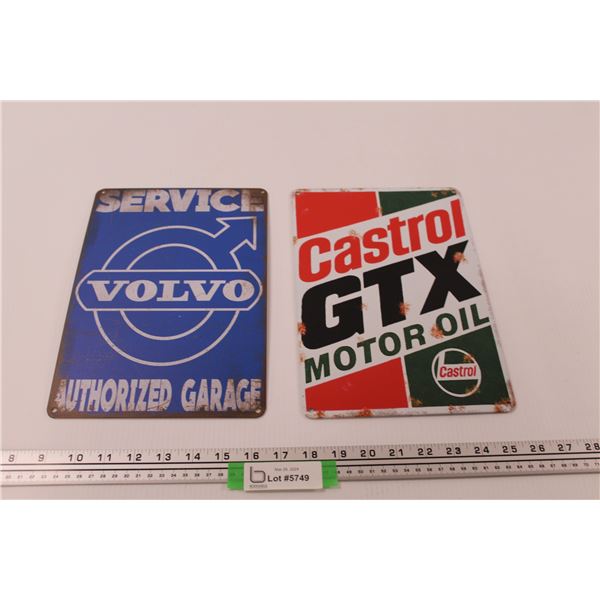 Volvo Service & Castrol GTX Motor Oil 12x7.75