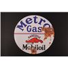 Image 2 : Mobiloil Gargoyle "Metro Gas" RePro Sign - Slightly Damaged/Bent