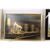 Image 4 : (3) Iridescent Framed Pictures - Mallard, Ducks & Oil Well/Pump Jack (8.5x11.5 is the Largest), Pape