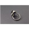 Image 4 : Sterling Silver Pear Shaped Dark Blue Chalendony Ring Size 5