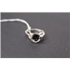 Image 3 : Sterling Silver Sapphire & Cubic Zirconia Ring Size 7