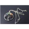 Image 4 : Tree of Life Genuine Gemstone Pendant w/Sterling Silver Cain (20")