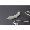 Image 3 : Jade Sword Pendant w/Sterling Silver Chain (18")