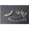 Image 4 : Jade Sword Pendant w/Sterling Silver Chain (18")