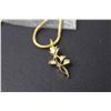 Image 2 : Gold Toned Chain w/Rose Pendant (16")
