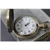 Image 3 : Bronze Toned Quartz Pocket Watch w/Pot Leaf Detail (Needs New Batteries)