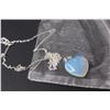 Image 2 : Opal Heart Pendant w/Sterling Silver Chain (18")