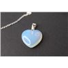 Image 3 : Opal Heart Pendant w/Sterling Silver Chain (18")
