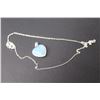 Image 4 : Opal Heart Pendant w/Sterling Silver Chain (18")