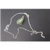 Image 1 : Green Agate Pendant w/Sterling Silver Chain (20")