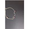Image 3 : Silver Chain Bracelet With Purple Star Shaped Charms - 10"