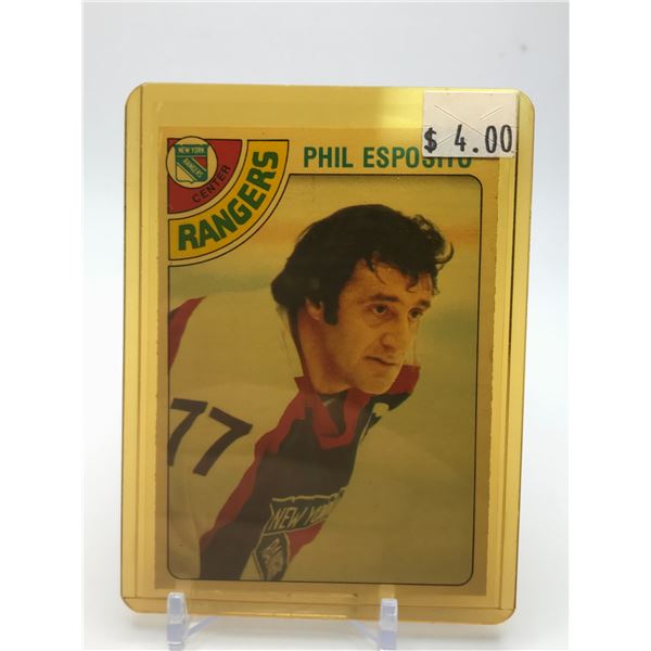 1978 O-PEE-CHEE NO.100 PHIL ESPOSITO SPECIAL AUROGRAPH SERIES