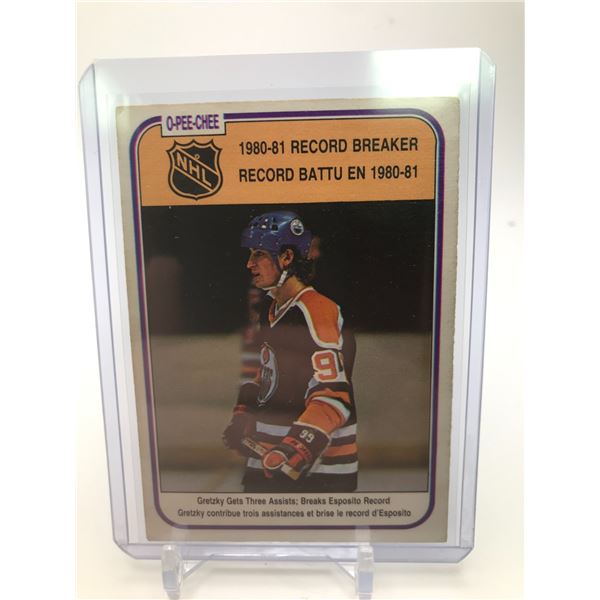 1981-82 O PEE CHEE WAYNE GRETZKY RECORD BREAKER