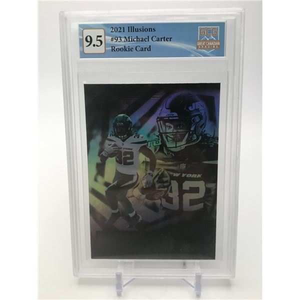 2021 ILLUSIONS NO.93 MICHAEL CARTER ROOKIE CARD GCG GRADED 9.5