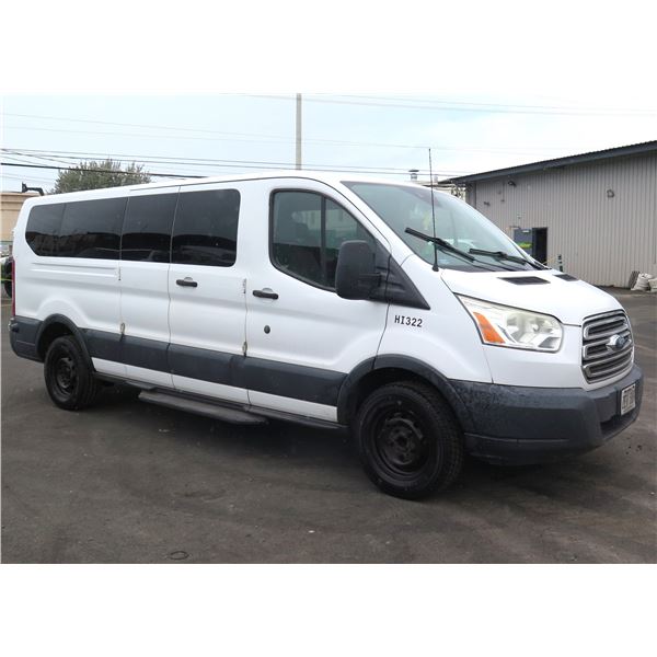 (HI322) 2016 Ford Transit 350XLT Passenger Van, 105948 Miles, Lic. ZEV867 (Starts & Runs, See Video)