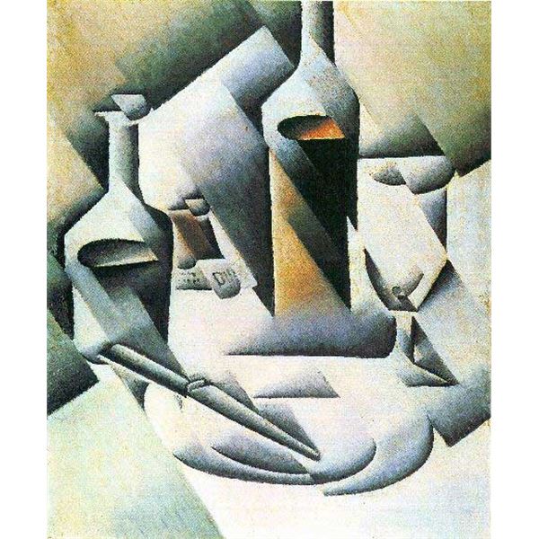 Juan Gris - Still Life With Bottles And Knives