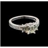 Image 1 : 14KT White Gold EGL USA Certified 1.55 ctw Diamond Ring