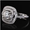 Image 2 : 1.13 ctw CENTER Diamond 14KT White Gold Ring (1.58 ctw Diamonds)