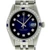 Image 2 : Rolex 36MM Stainless Steel Blue Vignette Diamond & Sapphire Datejust Wristwatch