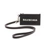 Image 1 : Balenciaga Black Calfskin Leather Logo Strap Cardholder