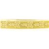 Image 2 : Antique Art Nouveau 14K Gold 7" Floral Repousse Textured Slip On Bangle Bracelet