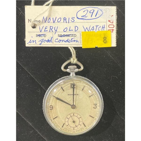 Novoris Antique Pocket Watch Size 12 Swiss Made