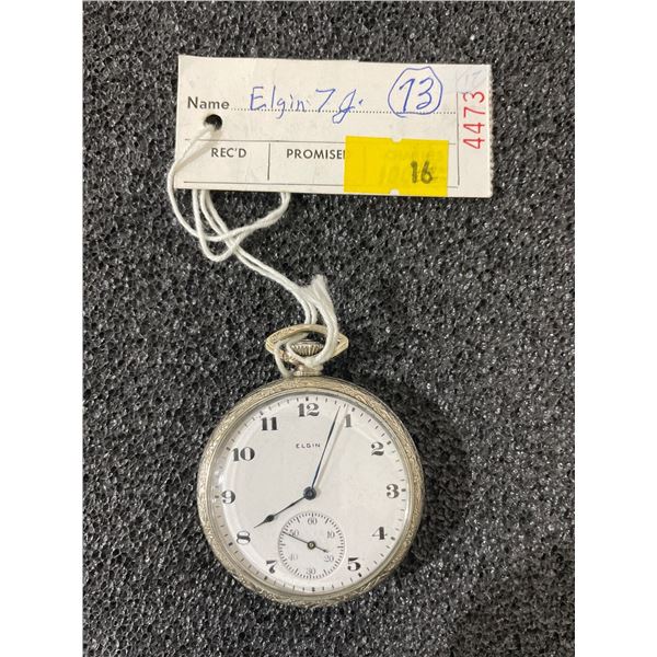 Elgin 1922 7 Jewel Nickel Movement Nickel Case Antique Pocket Watch S# 25136959 Size 12