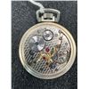 Image 4 : Elco 17 Jewel Nickel Silver Case 24hr Dial Inca Movement Size 16 Antique Pocket Watch