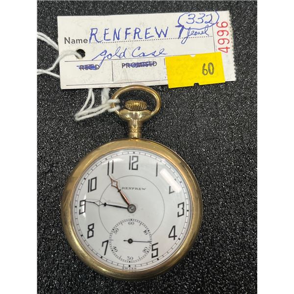 Renfrew 7 Jewel Swiss Movement Size 16 Antique Pocket Watch