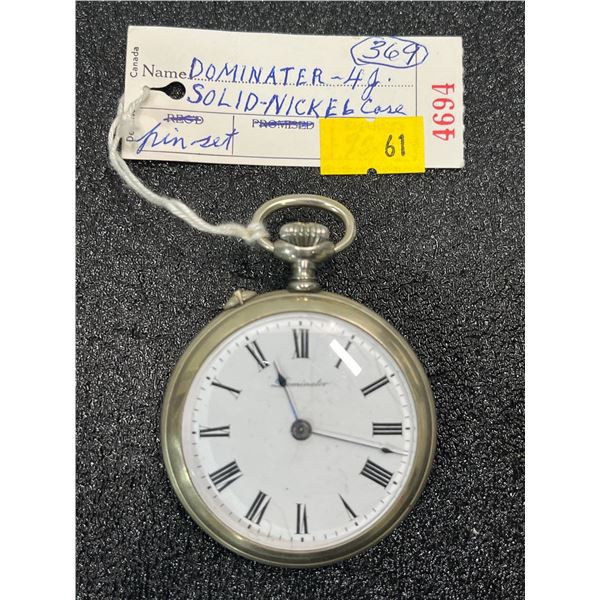 Dominater 4 Jewel Hinged Lid Case Size 16 SN#1863931 Antique Pocket Watch