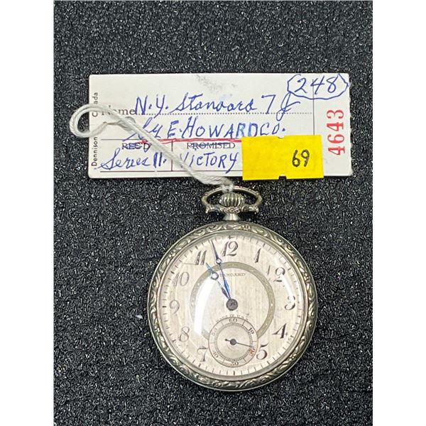 NY Standard 7 Jewel Victory Movement Size 12  SN#1011223 Antique Pocket Watch
