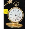 Image 3 : Antique Pocket Watch with Key 14K Gold Case  52.72g