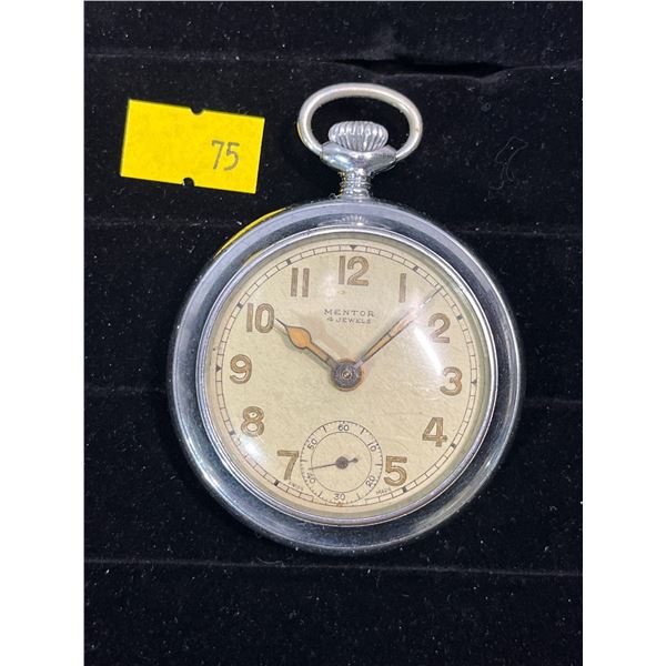 Mentor 4 Jewel Swiss Movement Size 16 Antique Pocket Watch