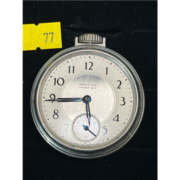 Westlox  Pocket Ben Antique Pocket Watch Made in Canada