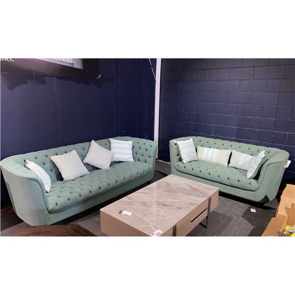 SOFA AND LOVESEAT SET WITH THROW CUSHIONS