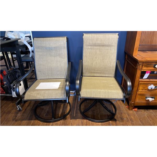 *NEW IN BOX* PAIR OF SWIVEL PATIO CHAIRS
