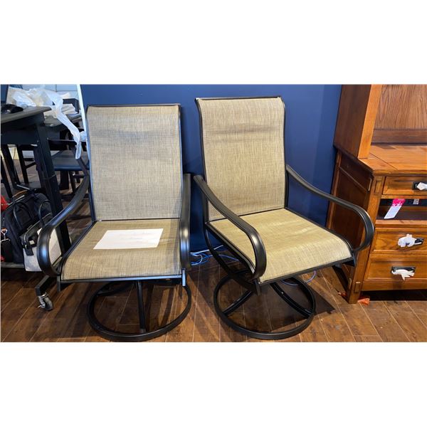 *NEW IN BOX* PAIR OF SWIVEL PATIO CHAIRS