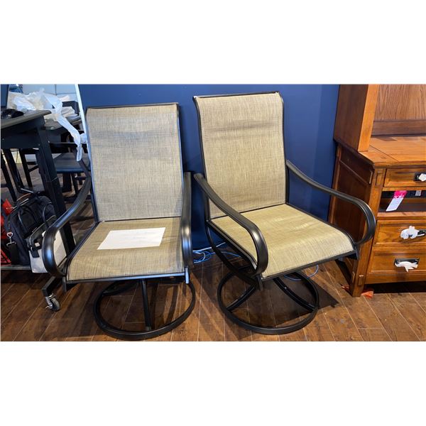 *NEW IN BOX* PAIR OF SWIVEL PATIO CHAIRS