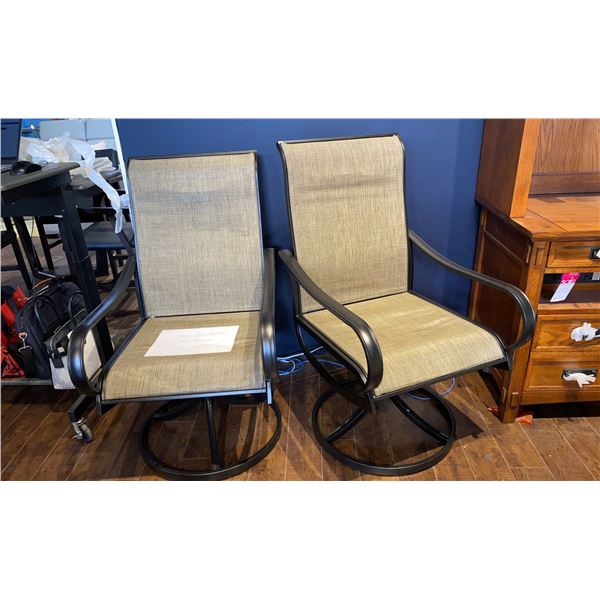 *NEW IN BOX* PAIR OF SWIVEL PATIO CHAIRS