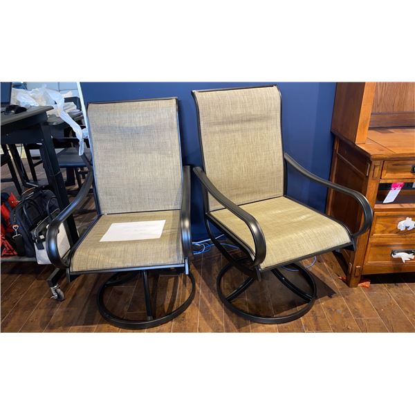 *NEW IN BOX* PAIR OF SWIVEL PATIO CHAIRS