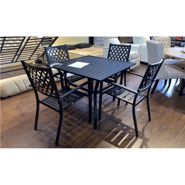 *NEW IN BOX* METAL PATIO TABLE AND 4 CHAIRS (2 CHAIRS PER BOX)