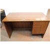 Image 1 : *Oak Single Pedestal Desk - 24" x 48" x 29 1/2" High, Heavy