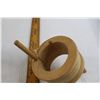 Image 2 : Antique String Line, Steel Edge Wood Ruler