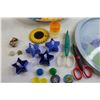 Image 2 : (3) Serving Trays, (2) Crafting Scissors, Misc.