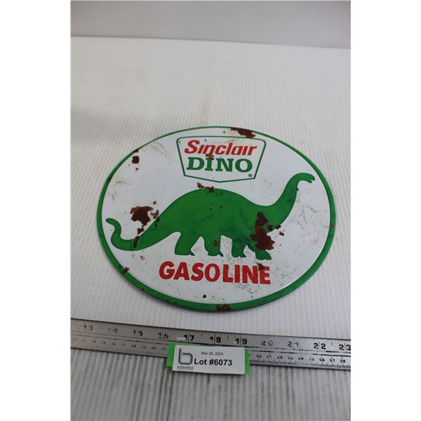 Sinclair Dino Gasoline Sign - 11 3/4"