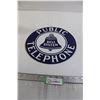 Image 1 : Bell System Public Telephone Sign - 11 3/4"