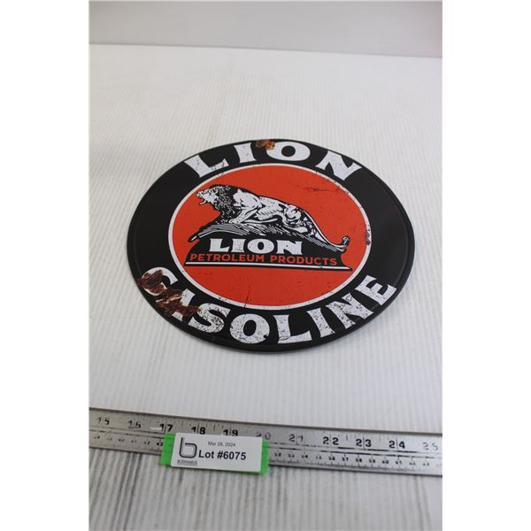 Lion Gasoline Sign - 11 3/4"