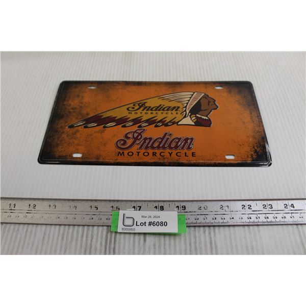 Indian Motorcycle Decorative License Plate