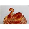 Image 2 : Vintage Jeanette Glass Swan Lipstick Holder and Powder Jar - Consignor Says No Chips or Cracks